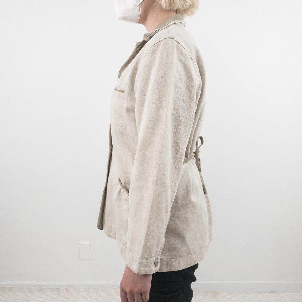 Vintage 90s GAP M Field Utility Jacket Natural - Picture 8 of 14
